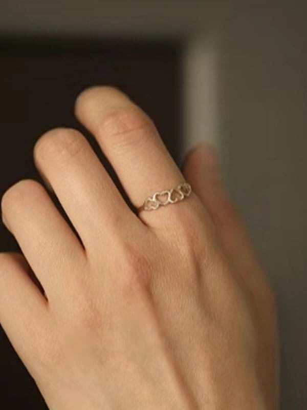Titanium With Imitation Gold Plated Simplistic Geometric Band Rings