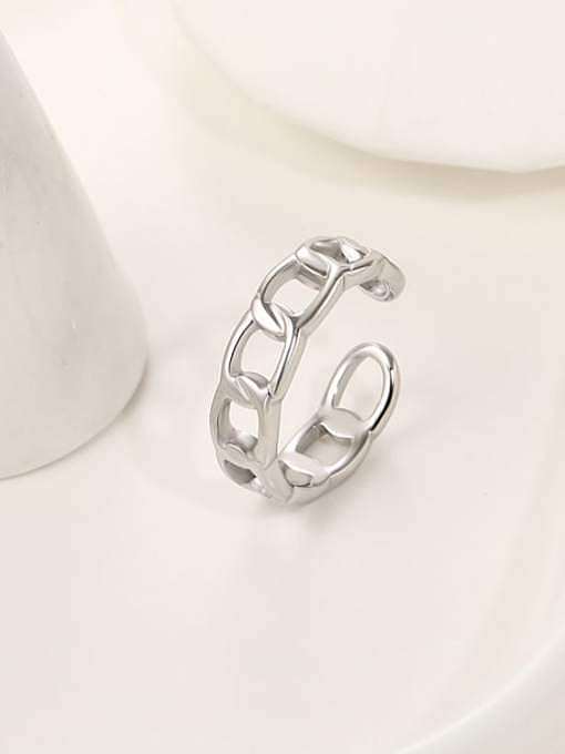 Stainless steel Hollow Geometric Minimalist Band Ring