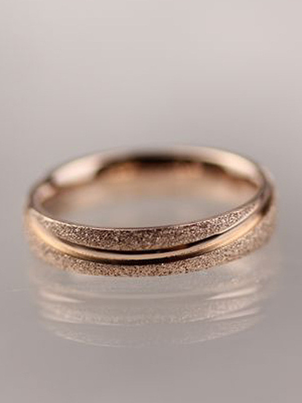 Frosted Simple Women Titanium Ring