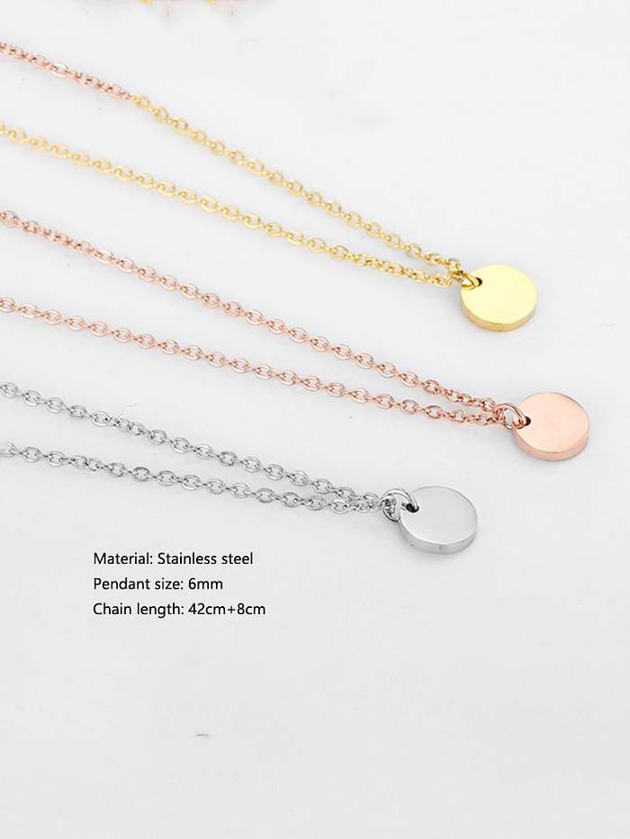 Collier multi-rangs minimaliste géométrique en acier inoxydable