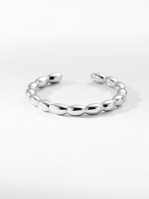 Doudou round simple titanium steel ring
