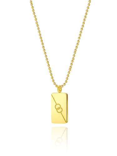 Titanium Steel Cubic Zirconia Geometric Minimalist Necklace