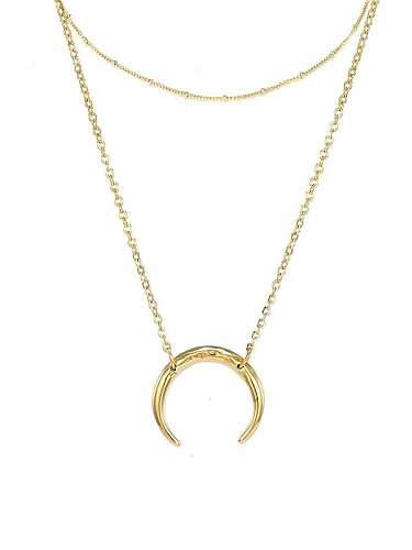 Edelstahl Moon minimalistische mehrsträngige Halskette