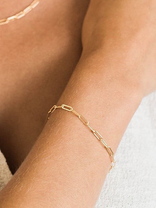 Titanium Geometric Minimalist Link Bracelet