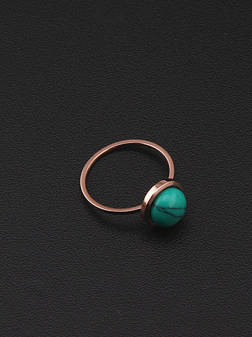 Bague Turquoise Plaqué Or Rose