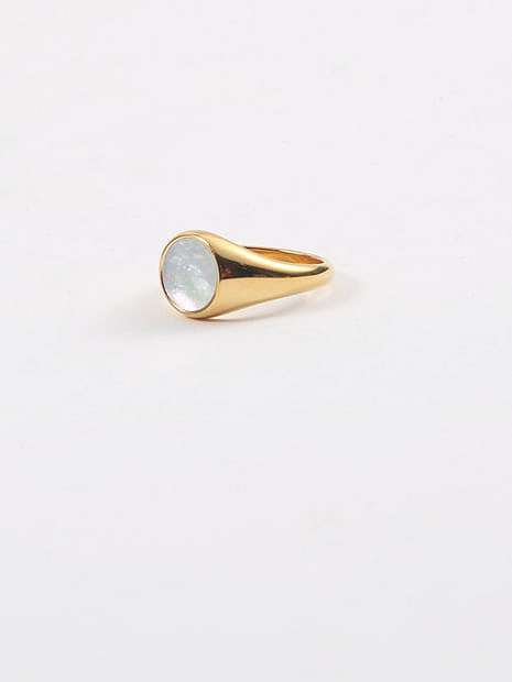 Stainless steel Shell Geometric Minimalist Band Ring