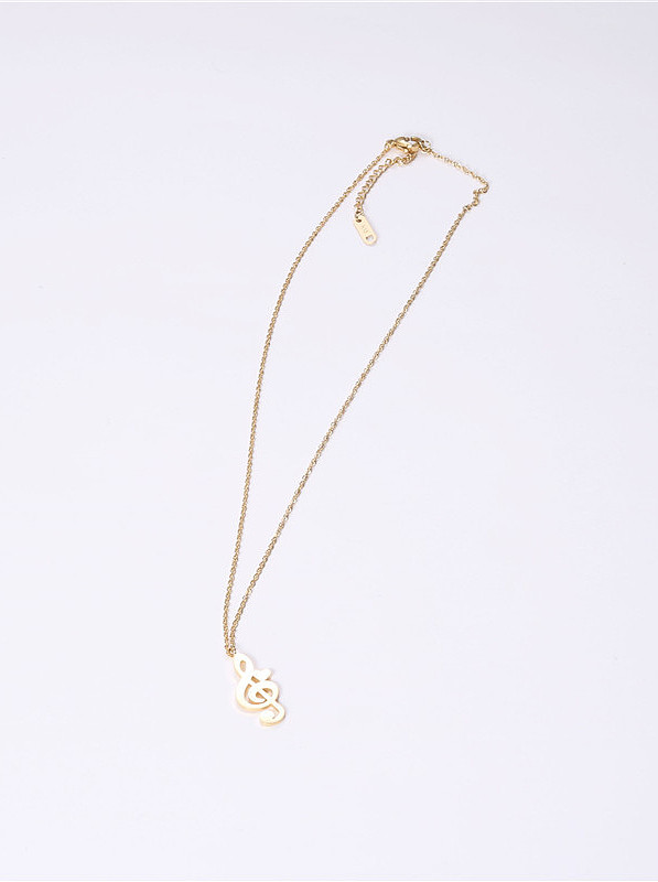Titanium With Gold Plated Personality Irregular Necklaces