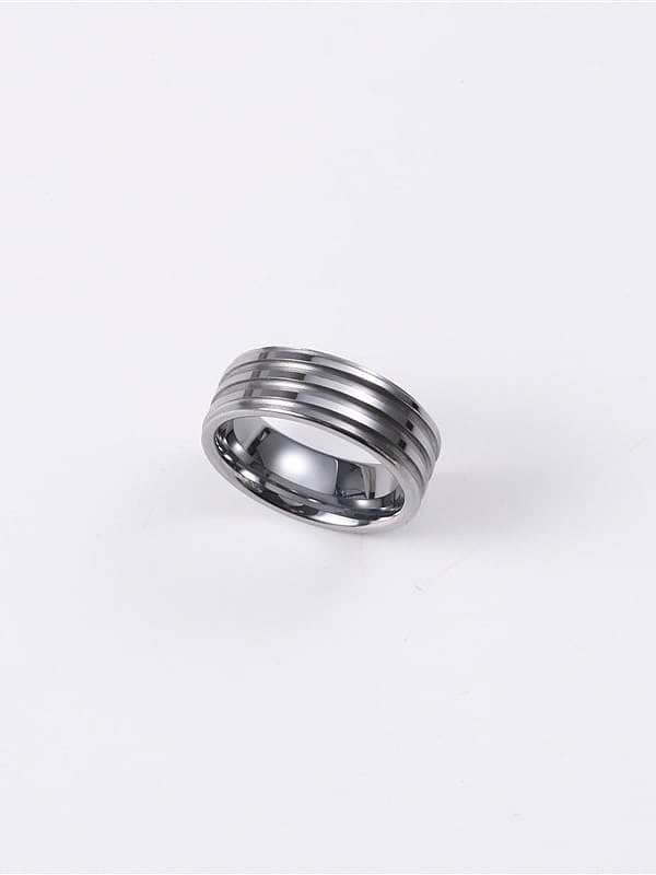 Titanium With Gun Plated Simplistic Irregular Band Rings