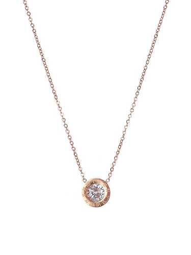 Stainless steel Round Dainty Necklace