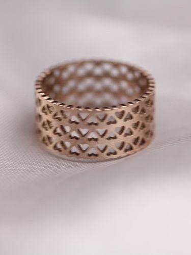 Hollow Heart Pattern Sweet Women Ring