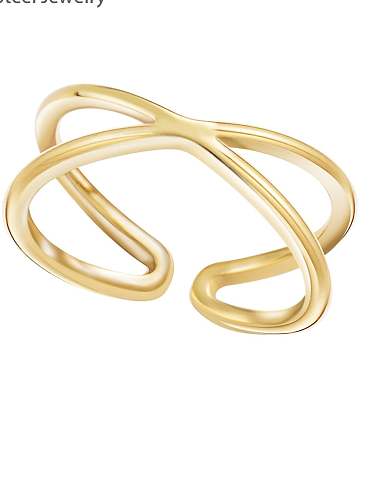 Diseño simple, anillo de acero de titanio que se abre y se superpone.