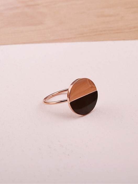 Round Simple Style Fresh Women Ring