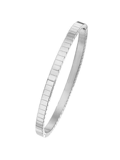 Brazalete minimalista geométrico de acero inoxidable