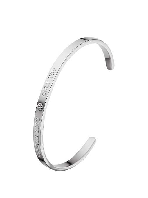 Bracelet manchette minimaliste géométrique en acier inoxydable