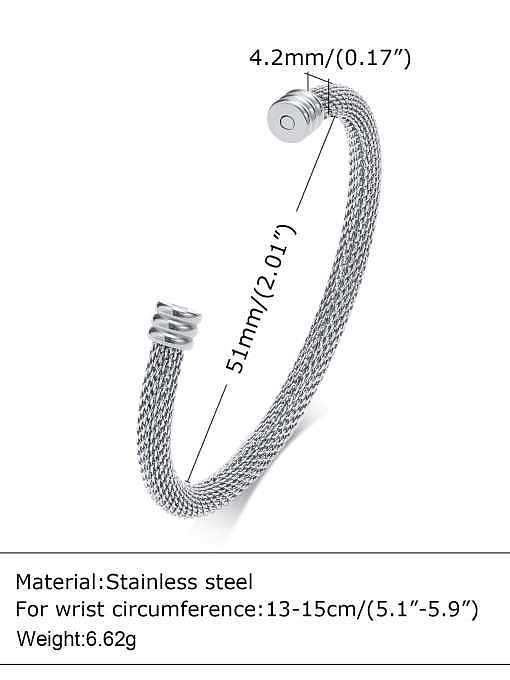 Stainless steel Irregular Minimalist Cuff Bangle