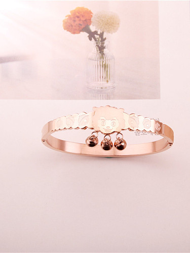 Lucky Rose Gold Bell Titanium Bangle