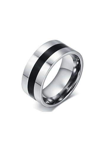 Titanium Steel Geometric Minimalist Band Ring