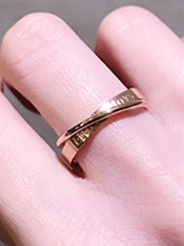 Simple Style Double Circle Ring