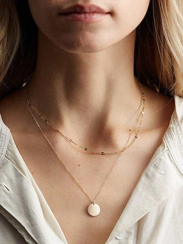Runde minimalistische Halskette aus Edelstahl