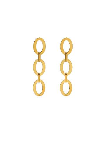 Boucles d'oreilles minimalistes géométriques creuses en acier inoxydable titane 316L avec e-coat imperméable à l'eau