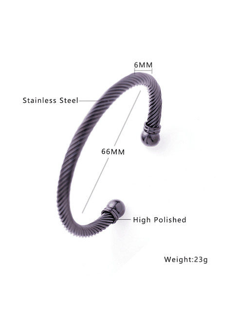 Bracelet manchette minimaliste irrégulier en acier inoxydable