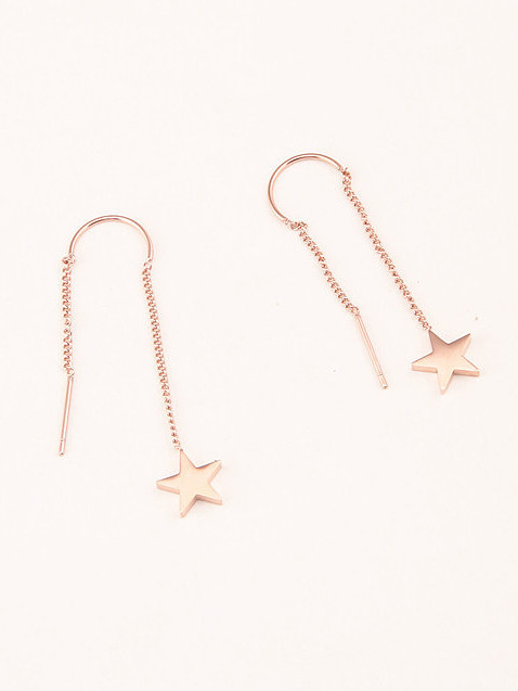 Stern-Ohrringe mit süßen einfachen Linien
