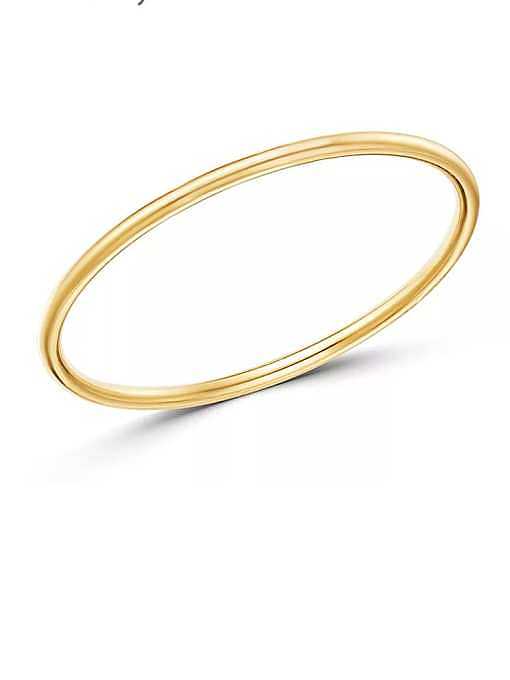 Fashion simple smooth inlaid zirconium titanium steel ring
