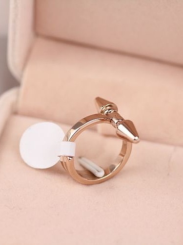 Pointed Arrow Rose Gold Plated Ring