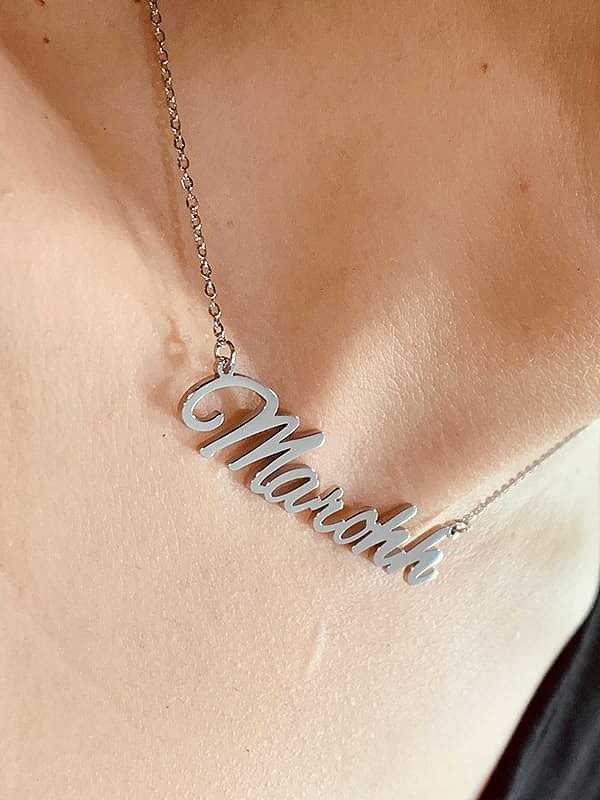 Stainless steel Letter Minimalist Necklace