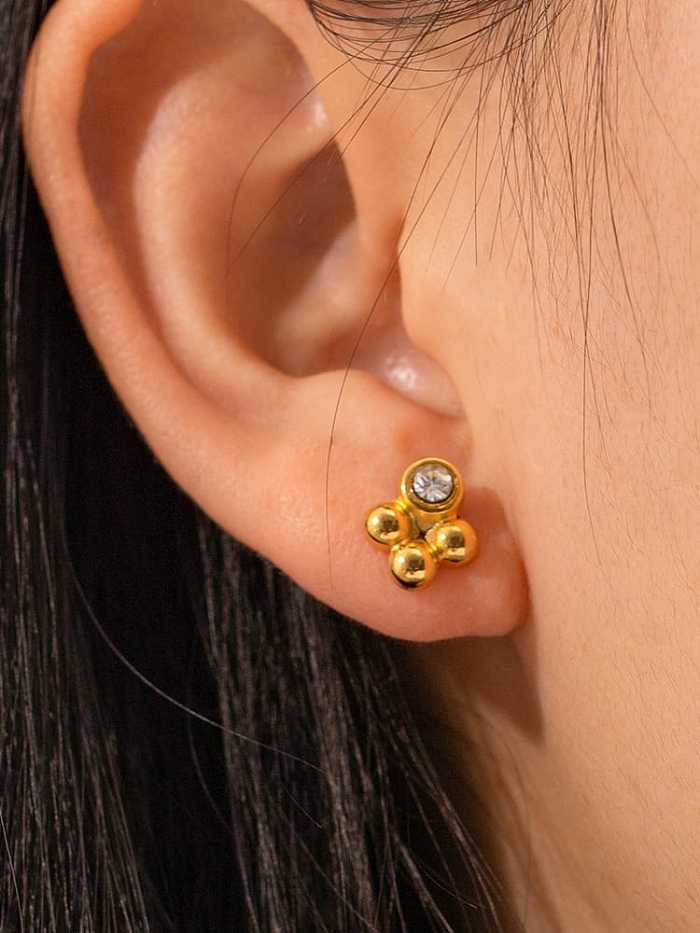 Stainless steel Rhinestone Geometric Minimalist Stud Earring
