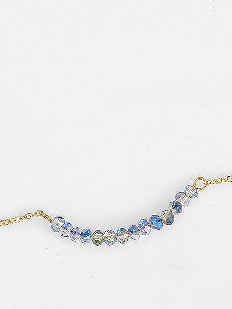 Collier minimaliste géométrique en perles d'acier inoxydable