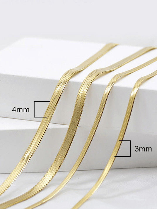 Snake bone chain gold cold wind personality clavicle titanium steel necklace