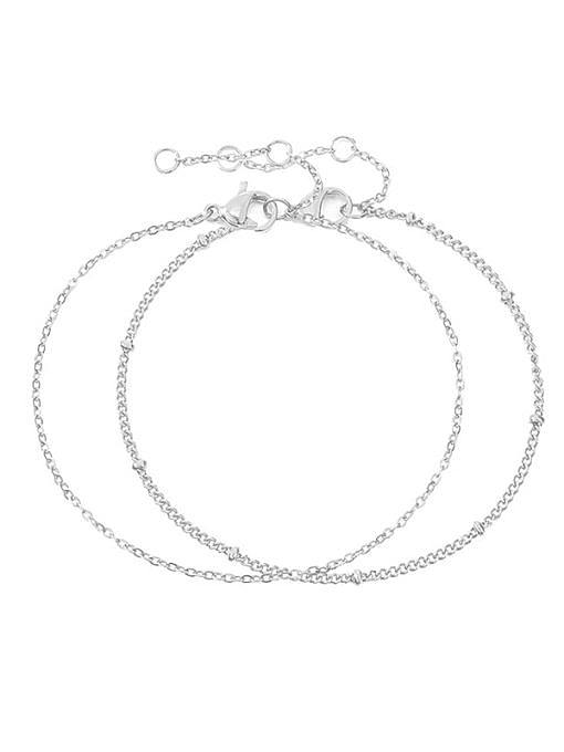 Stainless steel Irregular Minimalist Strand Bracelet