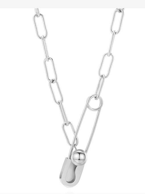 Geometrische Trend-Halskette aus Edelstahl