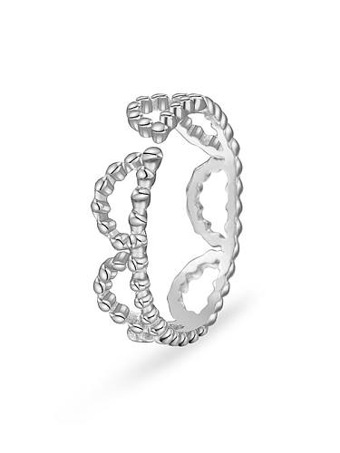 Fine hollow lace stainless steel ring