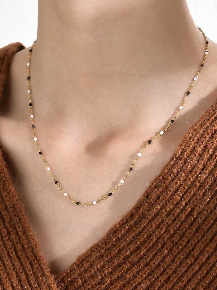Stainless steel MGB beads Geometric Minimalist Necklace