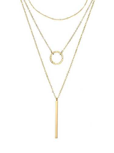 Runde, minimalistische, mehrsträngige Halskette aus Edelstahl