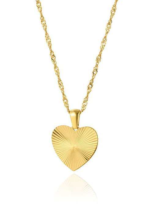 Titanium Steel Cubic Zirconia Heart Dainty Necklace