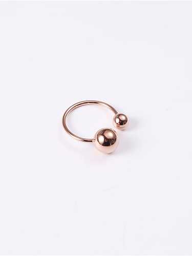 Runder minimalistischer Midi-Ring aus Titan