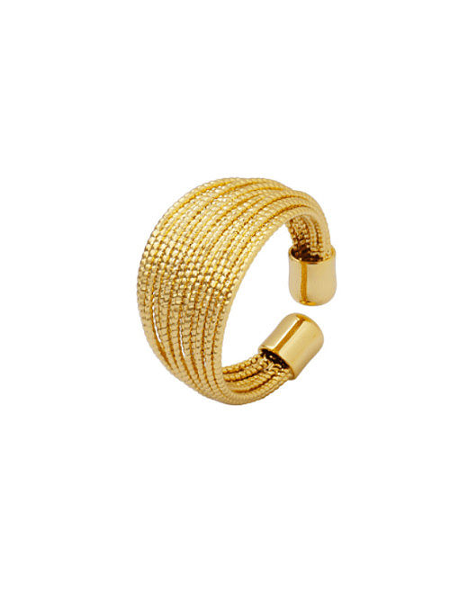 Geometrischer stapelbarer Vintage-Ring aus Titanstahl