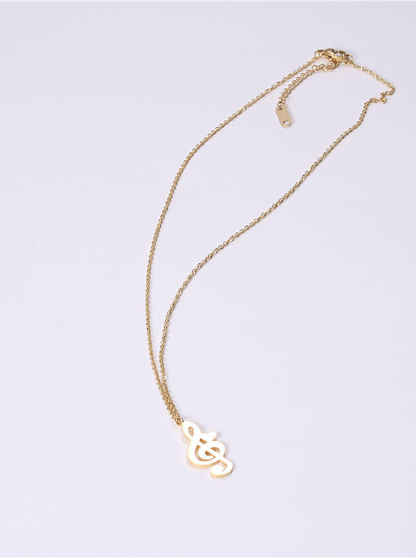 Titanium With Gold Plated Personality Irregular Necklaces