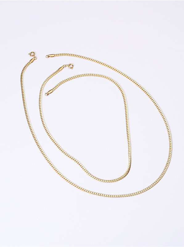 Titane avec chaîne serpent courte simpliste plaquée or