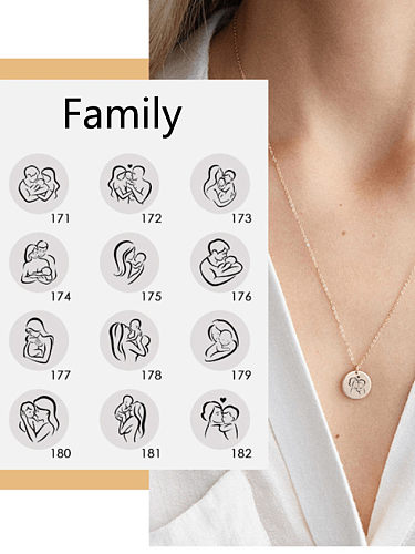 Runde minimalistische Trpe-Schriftzug-Halskette aus Titanstahl