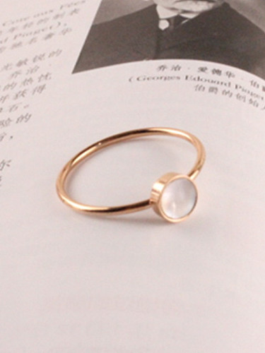 Rose Gold Plated Titanium Ring