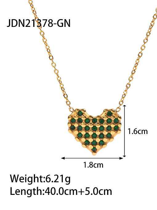Stainless steel Rhinestone Geometric Vintage Necklace
