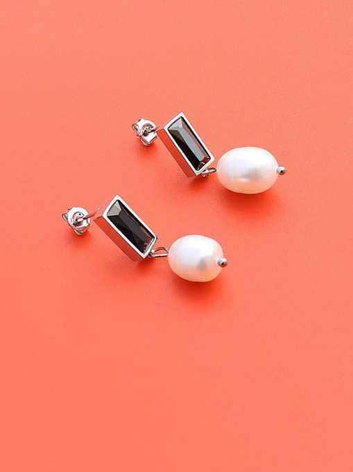 Titanium 316L Stainless Steel Glass Stone Geometric Ethnic Drop Earring with e-coated waterproof