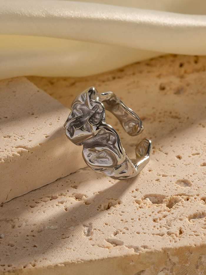 Stainless steel Irregular Vintage Band Ring