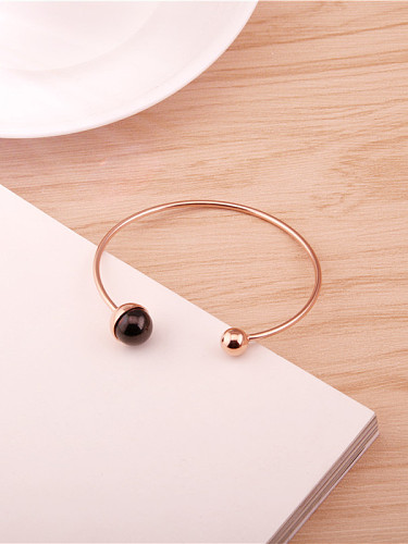 Simple Style Balls Opening Bangle