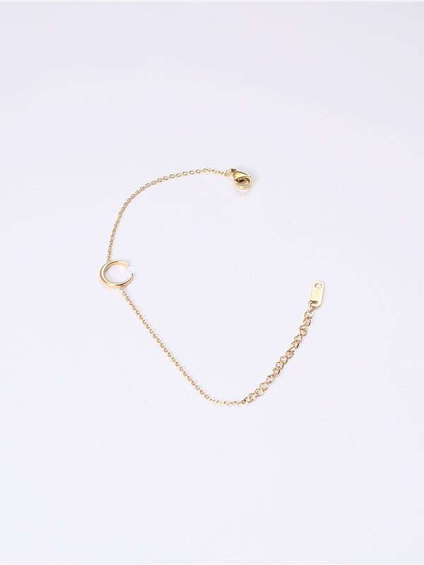 Titanium Smooth Moon Minimalist Bracelets