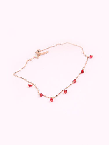 Korean Fashion Ruby Clavicle Necklace